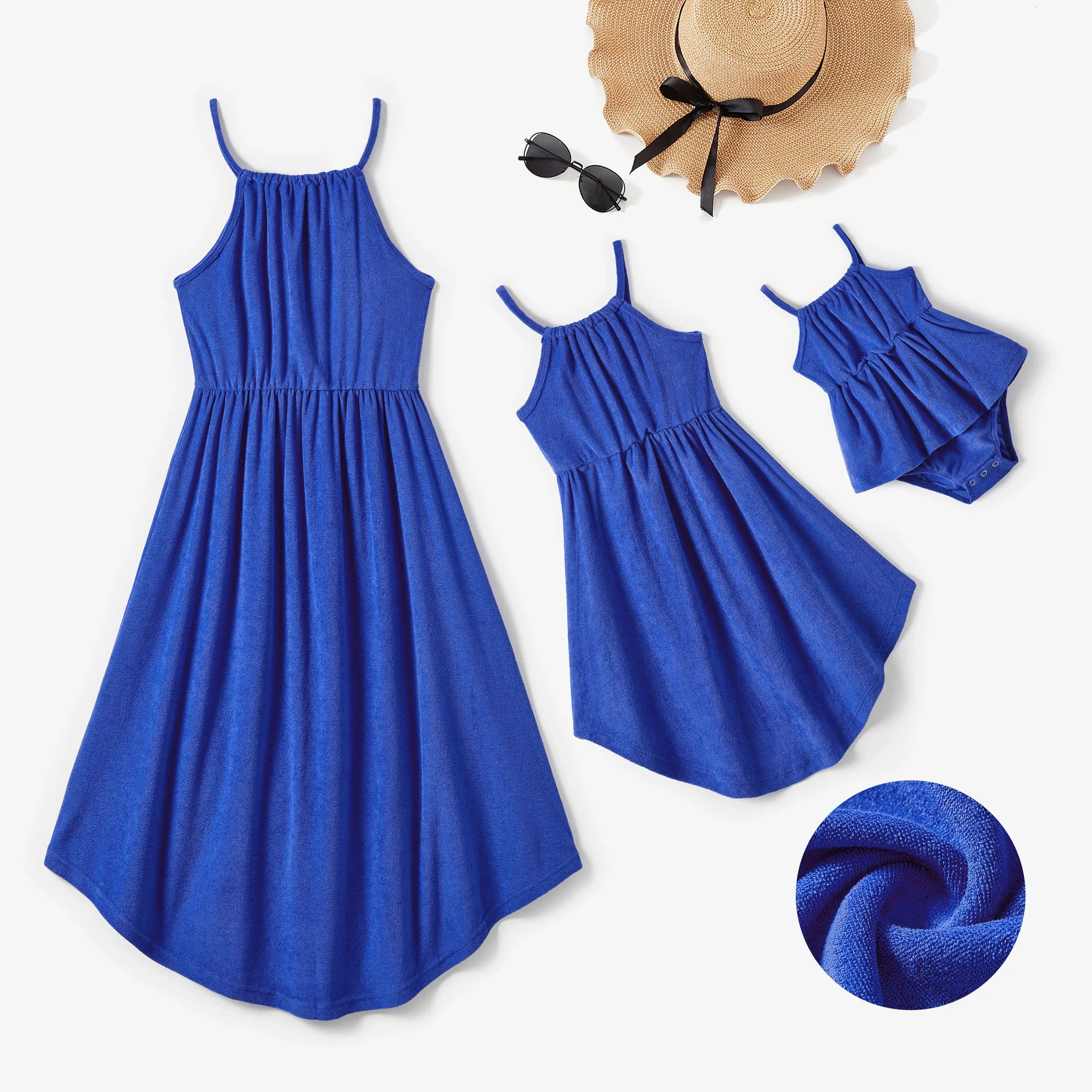 PatPat Mommy and Me Blue Terry Pleated Strap Dress Suitable for Summer Season Soft and Comfortable Perfect for Outings
PatPat Mommy and Me Blue Terry Pleated Strap Dress Suitable for Summer Season Soft and Comfortable Perfect for Outings