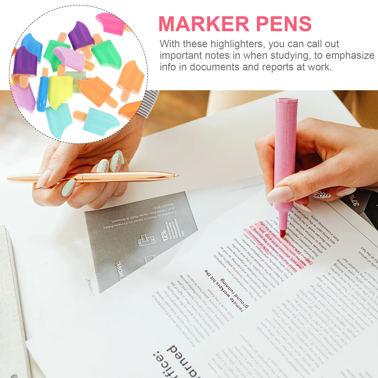 20 Pcs Colored Highlighter Novelty Pens Colorful Cute Stationery Coloring Markers Portable Study Tools School Highlighters
20 Pcs Colored Highlighter Novelty Pens Colorful Cute Stationery Coloring Markers Portable Study Tools School Highlighters
