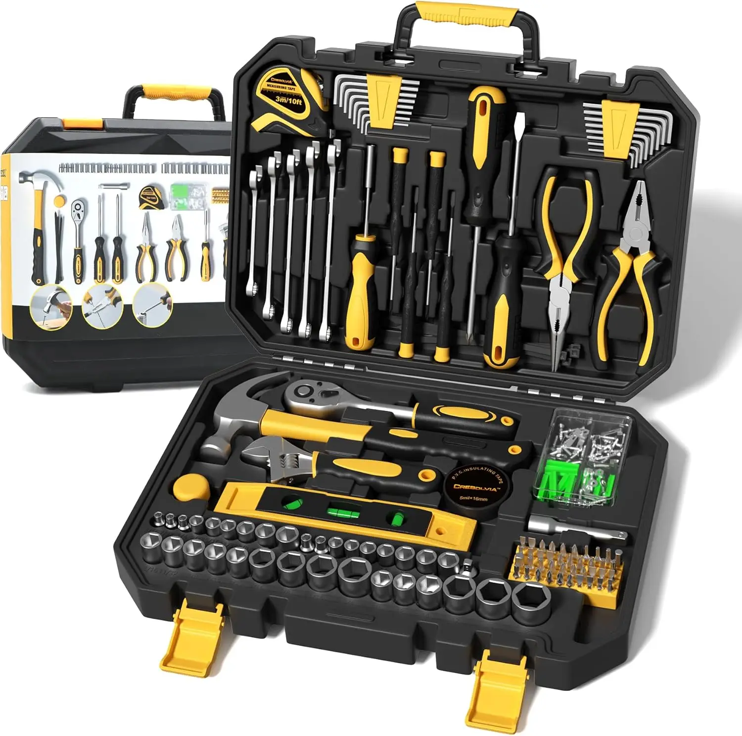 209-Piece Home & Auto Tool Set, Socket Wrench Kit, Gift for Men
209-Piece Home & Auto Tool Set, Socket Wrench Kit, Gift for Men