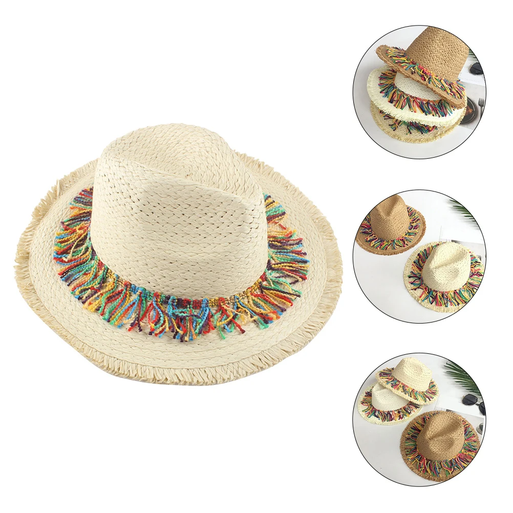 1pc Sun Protection Lightweight Straw Braid Hat For Outdoor Summer Beach Travel Fishing Colorful Tassel Breathable
1pc Sun Protection Lightweight Straw Braid Hat For Outdoor Summer Beach Travel Fishing Colorful Tassel Breathable