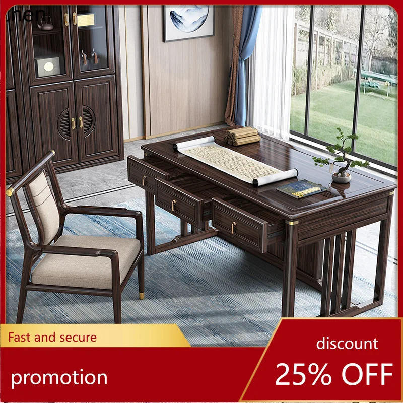 CZ Solid Wood Desk Office Desk Furniture Set Combination Ebony Wood Calligraphy Desk
CZ Solid Wood Desk Office Desk Furniture Set Combination Ebony Wood Calligraphy Desk
