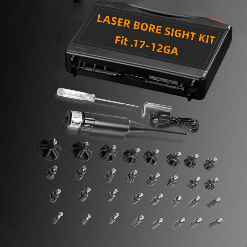 Rifle Laser Bore Sight Scope Laser Boresighter Caliber with 64 Adapters fit 0.17 .22 to .78 Laser Collimador
Rifle Laser Bore Sight Scope Laser Boresighter Caliber with 64 Adapters fit 0.17 .22 to .78 Laser Collimador
