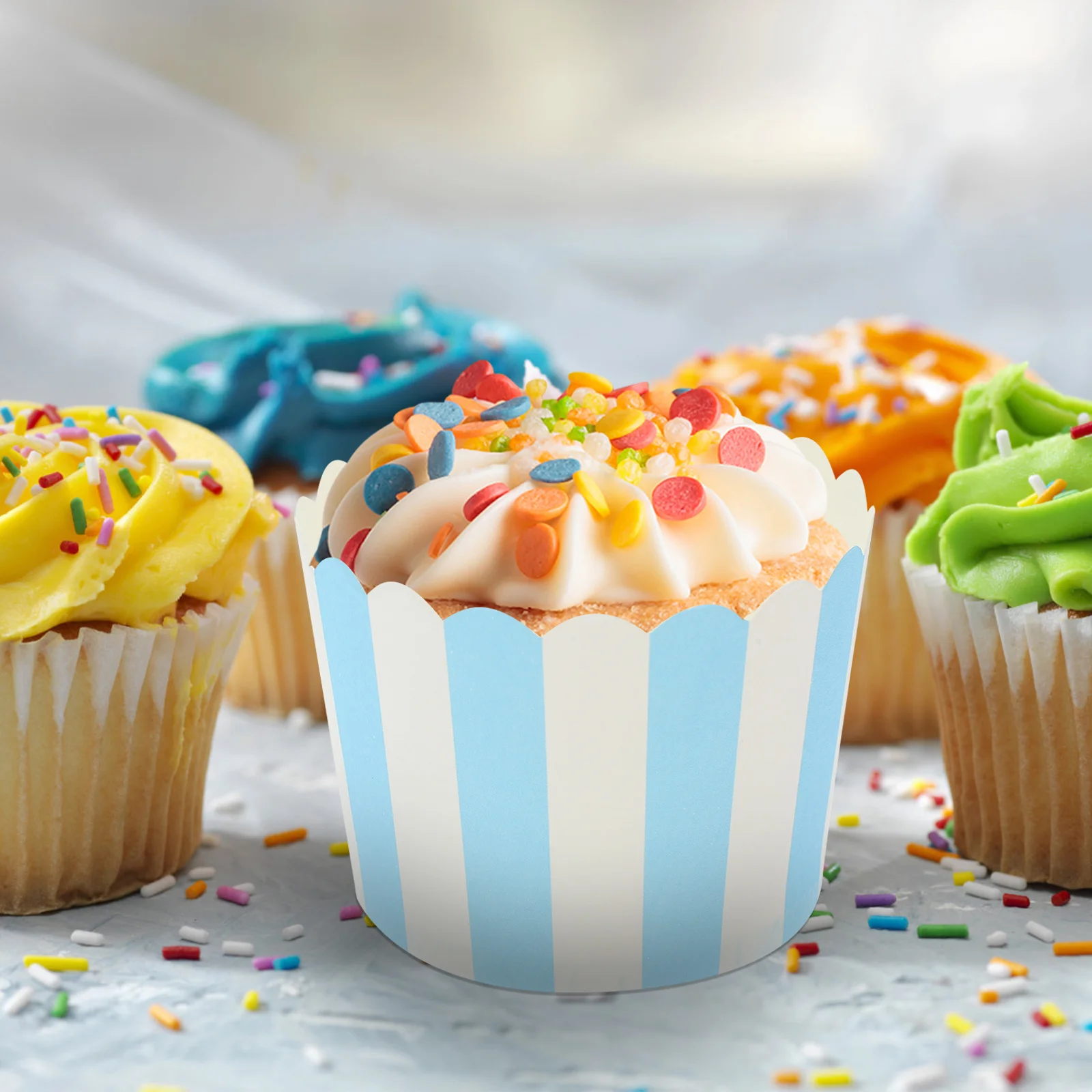 50pcs Large Liners Paper Cupcake Stripe Wrapper Mini Cake Disposable Mini Cake Cups Non Paper Cupcake Cups Stick
50pcs Large Liners Paper Cupcake Stripe Wrapper Mini Cake Disposable Mini Cake Cups Non Paper Cupcake Cups Stick