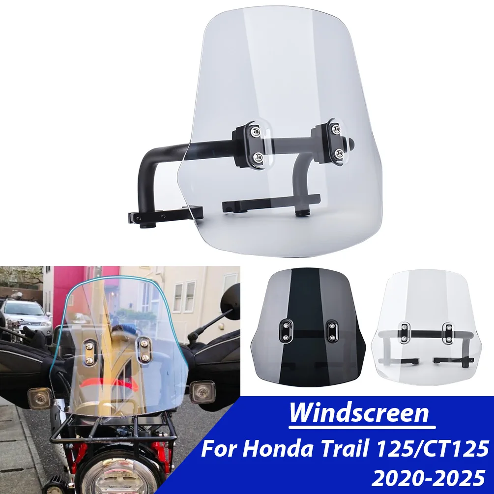 Motorcycle Windshield Windscree For Honda Trail 125 2020-2025 CT CT125 Motorcycle Front Wind Deflector Screen Shield Accessories
Motorcycle Windshield Windscree For Honda Trail 125 2020-2025 CT CT125 Motorcycle Front Wind Deflector Screen Shield Accessories