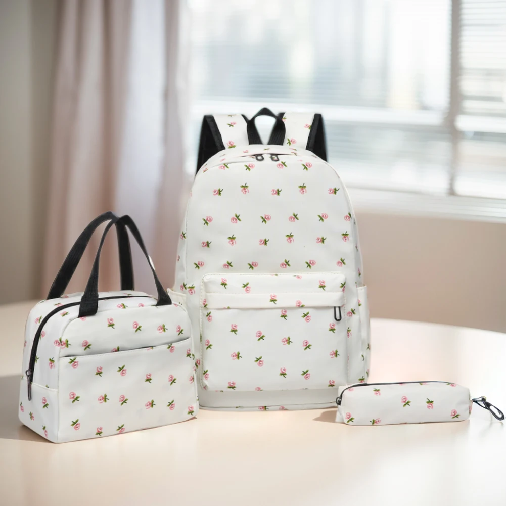 3Pcs Floral Backpack Set Teenagers Book Bag with Lunch Bag & Pen Case Simple Travel Backpack Large Capacity Outdoor Travel Bag
3Pcs Floral Backpack Set Teenagers Book Bag with Lunch Bag & Pen Case Simple Travel Backpack Large Capacity Outdoor Travel Bag