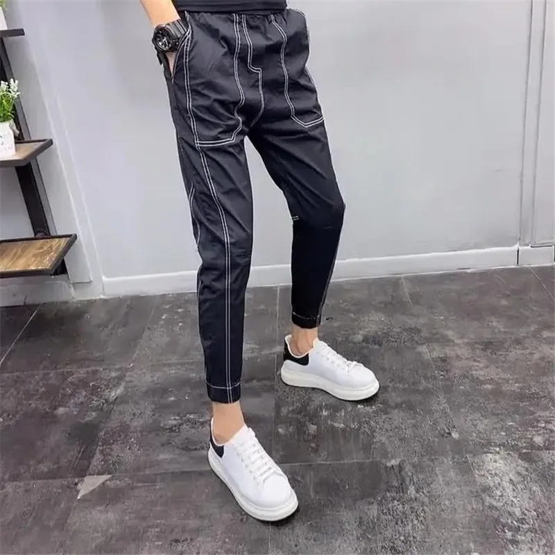 Korean Spring Summer 2023 Pants Men's Korean Slim Black Elastic Nine Points Pants Men Clothing All-match Casual Pants Streetwear
Korean Spring Summer 2023 Pants Men's Korean Slim Black Elastic Nine Points Pants Men Clothing All-match Casual Pants Streetwear
