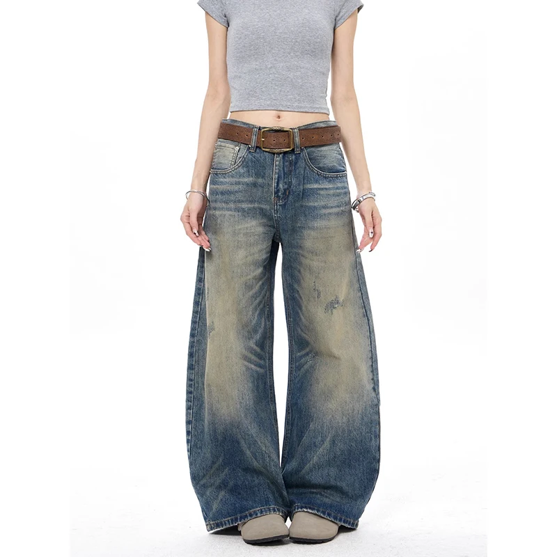 YIBASHU Women Blue Y2k Baggy Wash Jeans Oversize Wide Jean Pants Vintage Harajuku American Denim Trousers Alternative Clothes
YIBASHU Women Blue Y2k Baggy Wash Jeans Oversize Wide Jean Pants Vintage Harajuku American Denim Trousers Alternative Clothes