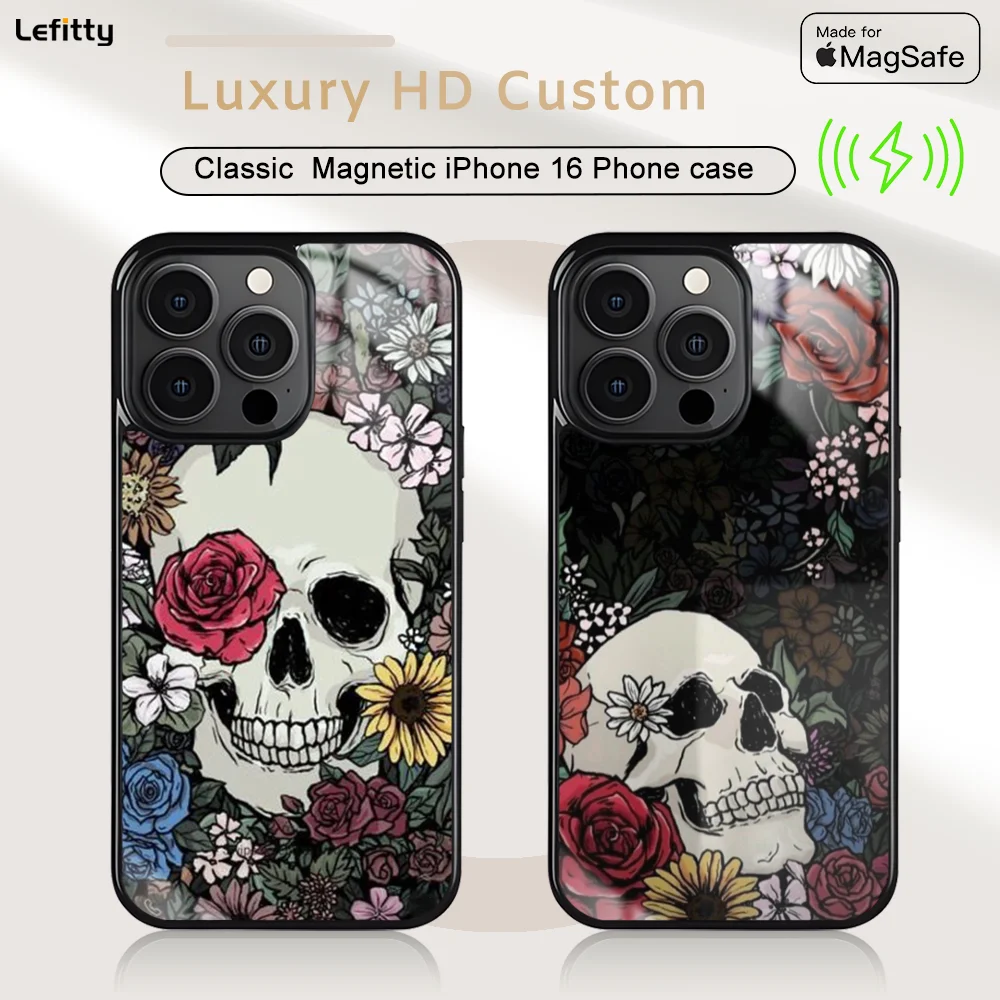 Art Flower Skull Dark Color Phone Case For iPhone 16 15 14 13 12 11 Pro Max Plus Mini Magnetic Magsafe Wireless Charging Cover
Art Flower Skull Dark Color Phone Case For iPhone 16 15 14 13 12 11 Pro Max Plus Mini Magnetic Magsafe Wireless Charging Cover