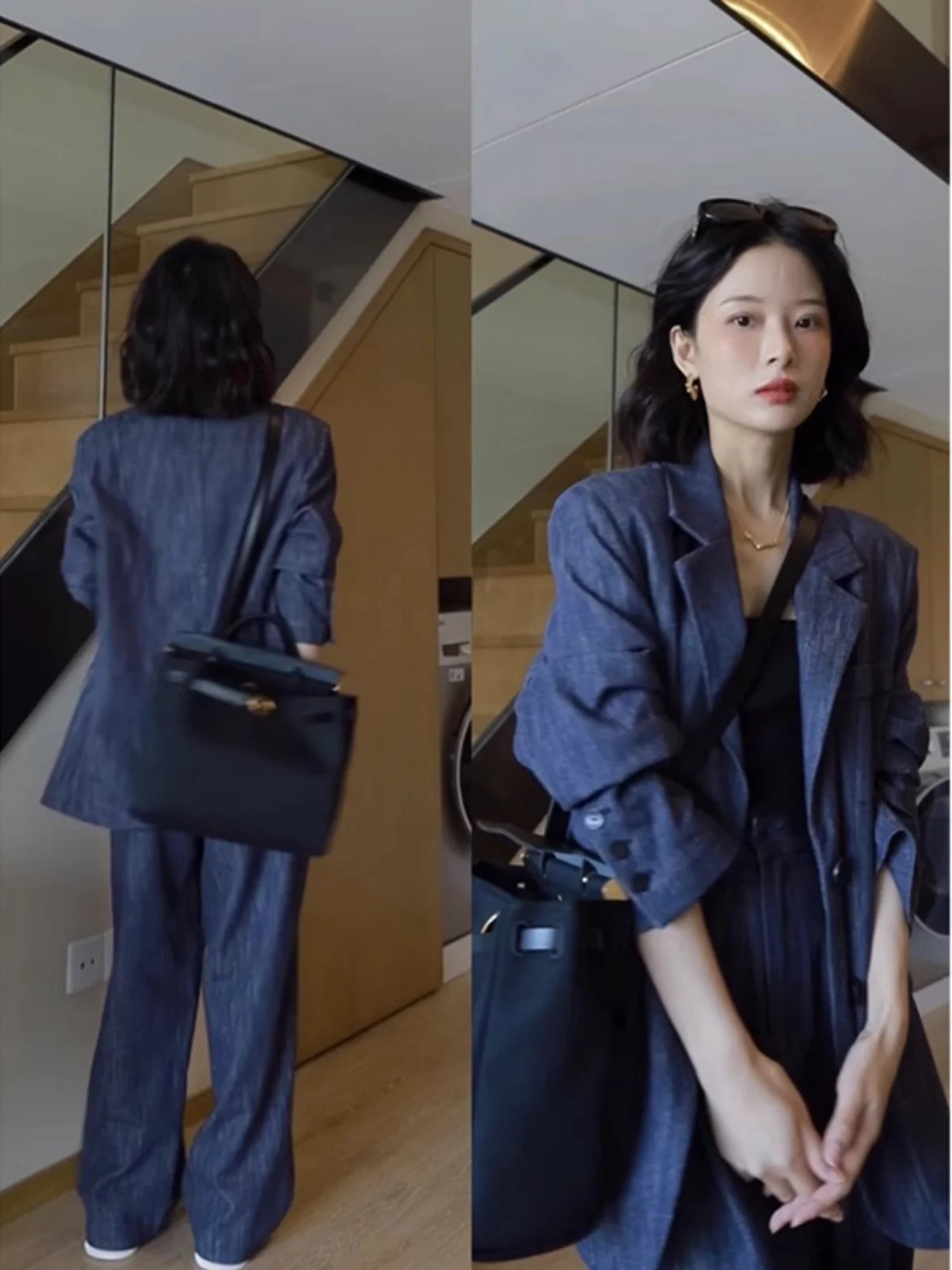 Elegant Loose Fashionable Denim Suit Two-Piece Set for Women Brand High-End Autumn New Arrival Anti-Uv Commute Style Long Sleeve
Elegant Loose Fashionable Denim Suit Two-Piece Set for Women Brand High-End Autumn New Arrival Anti-Uv Commute Style Long Sleeve