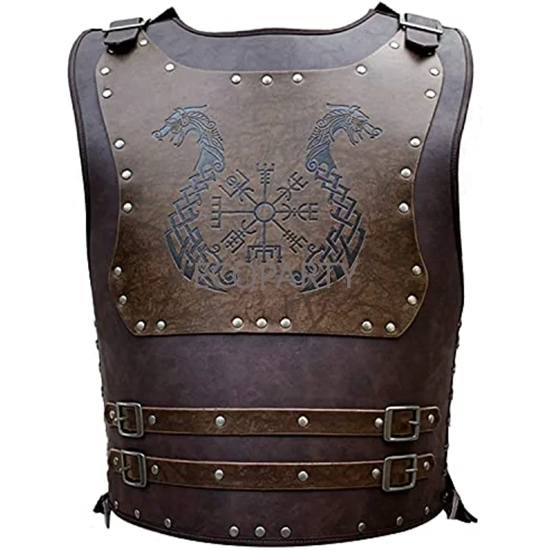 Nordic Style Viking Warrior PU Leather Chest Armor Retro Knight Leather Body Armor Medieval Armor for Cosplay Vest Tops for Men
Nordic Style Viking Warrior PU Leather Chest Armor Retro Knight Leather Body Armor Medieval Armor for Cosplay Vest Tops for Men