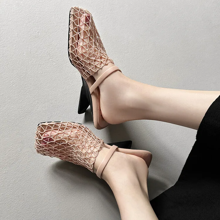 Apricot Hollow Out Design Women Slippers Square Toe Cross Mesh Beach Summer Wedge Pumps Black High Heels Leisure Slides Femmes
Apricot Hollow Out Design Women Slippers Square Toe Cross Mesh Beach Summer Wedge Pumps Black High Heels Leisure Slides Femmes