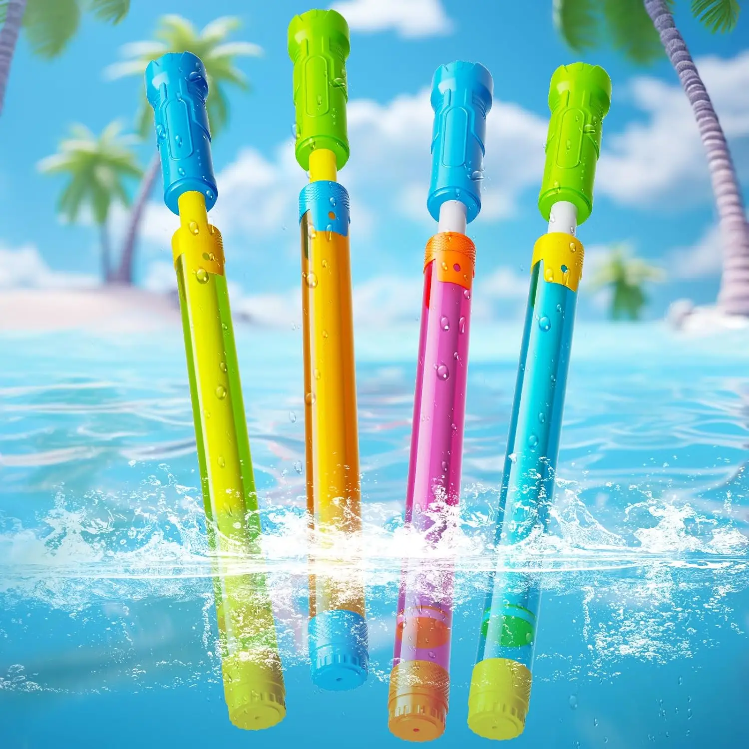 4 Pack Water Guns for Kids Adults - 40ft Blaster with 115ml Tank, Outdoor Summer Pool Beach Toy for Ages 3+
4 Pack Water Guns for Kids Adults - 40ft Blaster with 115ml Tank, Outdoor Summer Pool Beach Toy for Ages 3+