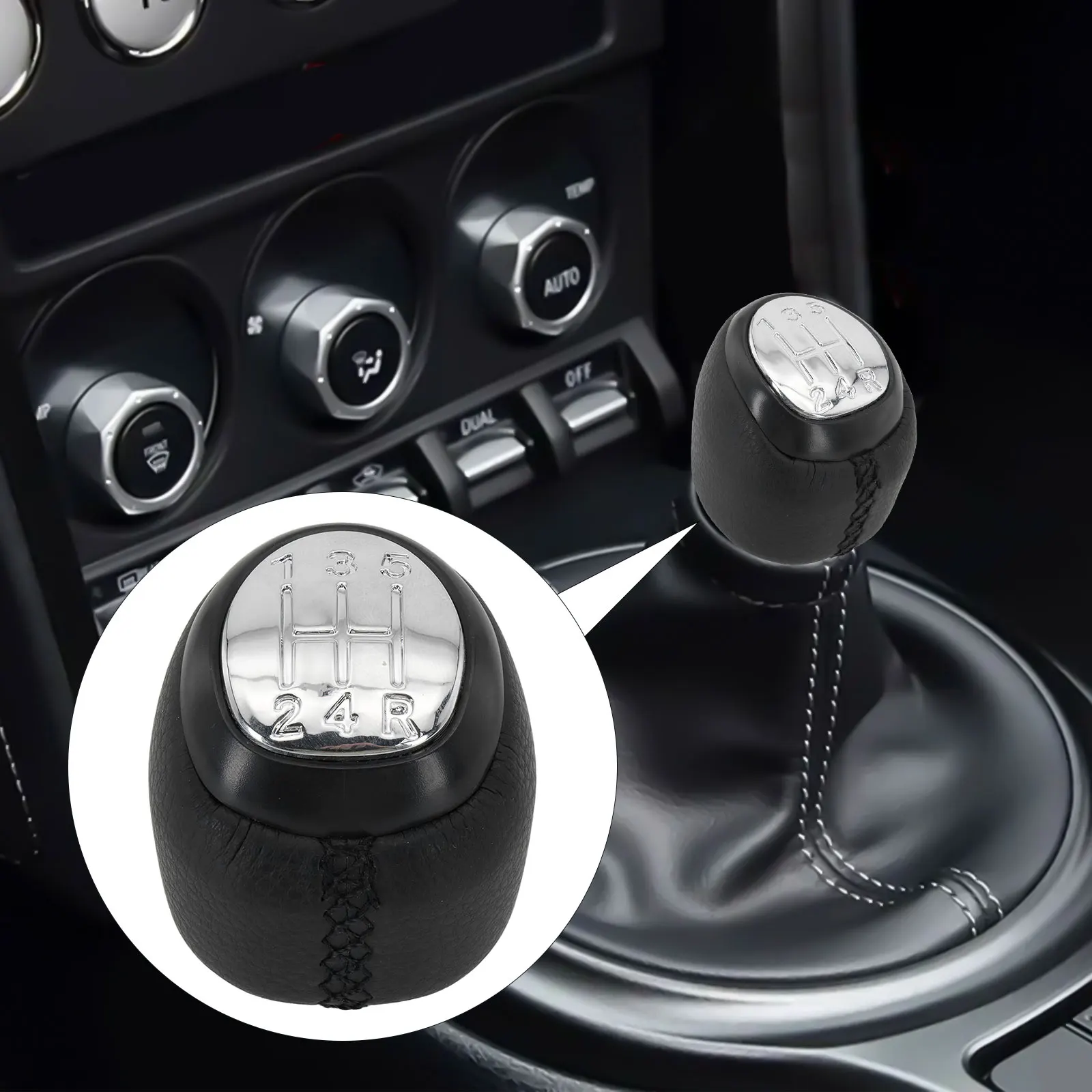 Накладка на ручку переключения передач, 6-ступенчатая, для повышения комфорта вождения, как показано на рисунке, конструкция из пластика и кожи.
Накладка на ручку переключения передач, 6-ступенчатая, для повышения комфорта вождения, как показано на рисунке, конструкция из пластика и кожи.