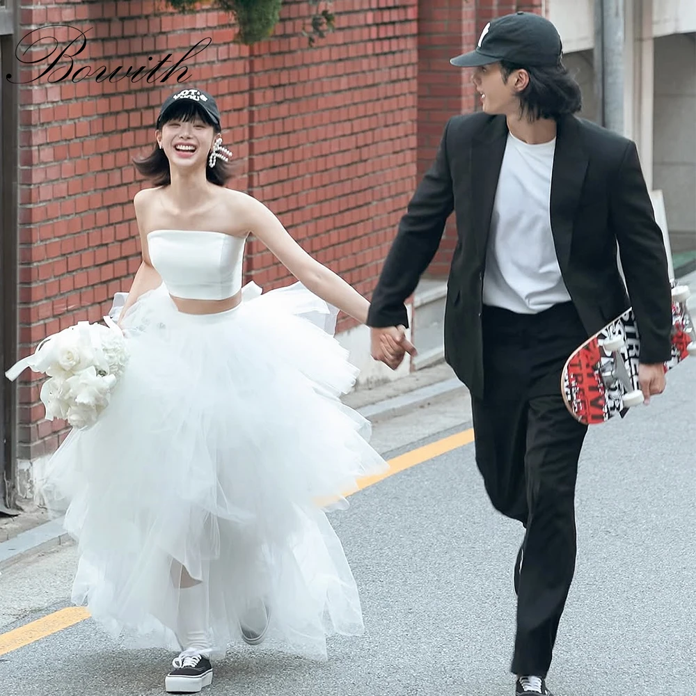 Bowith 2 Piece Korean Wedding Dresses Customized Strapless Tops and Ball Dresses Set Korean Wedding Snap Dresses Reception Dress
Bowith 2 Piece Korean Wedding Dresses Customized Strapless Tops and Ball Dresses Set Korean Wedding Snap Dresses Reception Dress