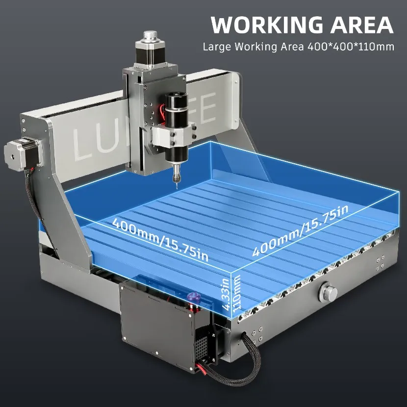 Spindle Motor for Wood Milling Drilling and Carving LUNYEE 5000mm/min 4040 CNC Engraving Machine with 500w
Spindle Motor for Wood Milling Drilling and Carving LUNYEE 5000mm/min 4040 CNC Engraving Machine with 500w