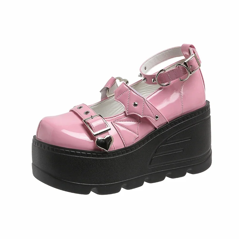 9.5CM Spice Girl punk Style Willow Nail Fashion Shallow Single Shoes For Spring Thick Sole Increase Lolita Small Leather Shoes
9.5CM Spice Girl punk Style Willow Nail Fashion Shallow Single Shoes For Spring Thick Sole Increase Lolita Small Leather Shoes