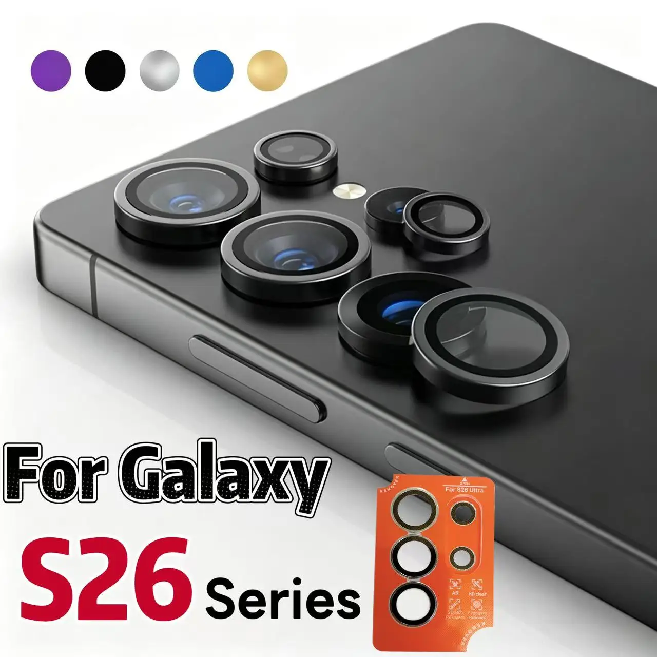 9H Lens Protector for Galaxy S26 Ultra/Plus/S26, Anti-Scratch, Easy Install
9H Lens Protector for Galaxy S26 Ultra/Plus/S26, Anti-Scratch, Easy Install