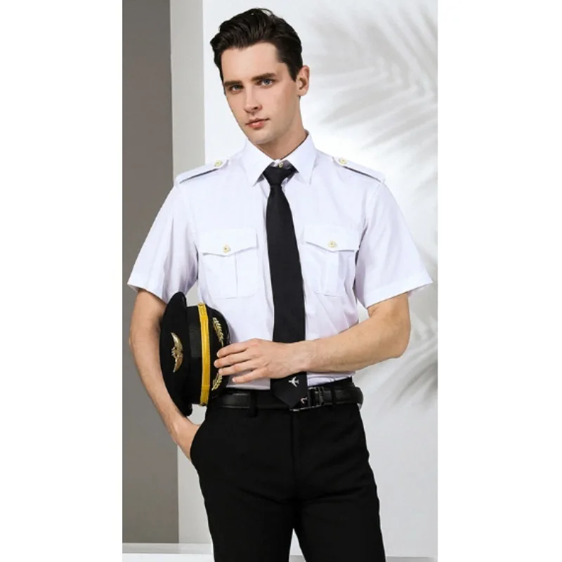 Pilot Uniform Air Plane Captain Uniform Property Workwear Jacket Pants Flight Attendant Men Aviation Uniforms Pilot DISFRAZ
Pilot Uniform Air Plane Captain Uniform Property Workwear Jacket Pants Flight Attendant Men Aviation Uniforms Pilot DISFRAZ