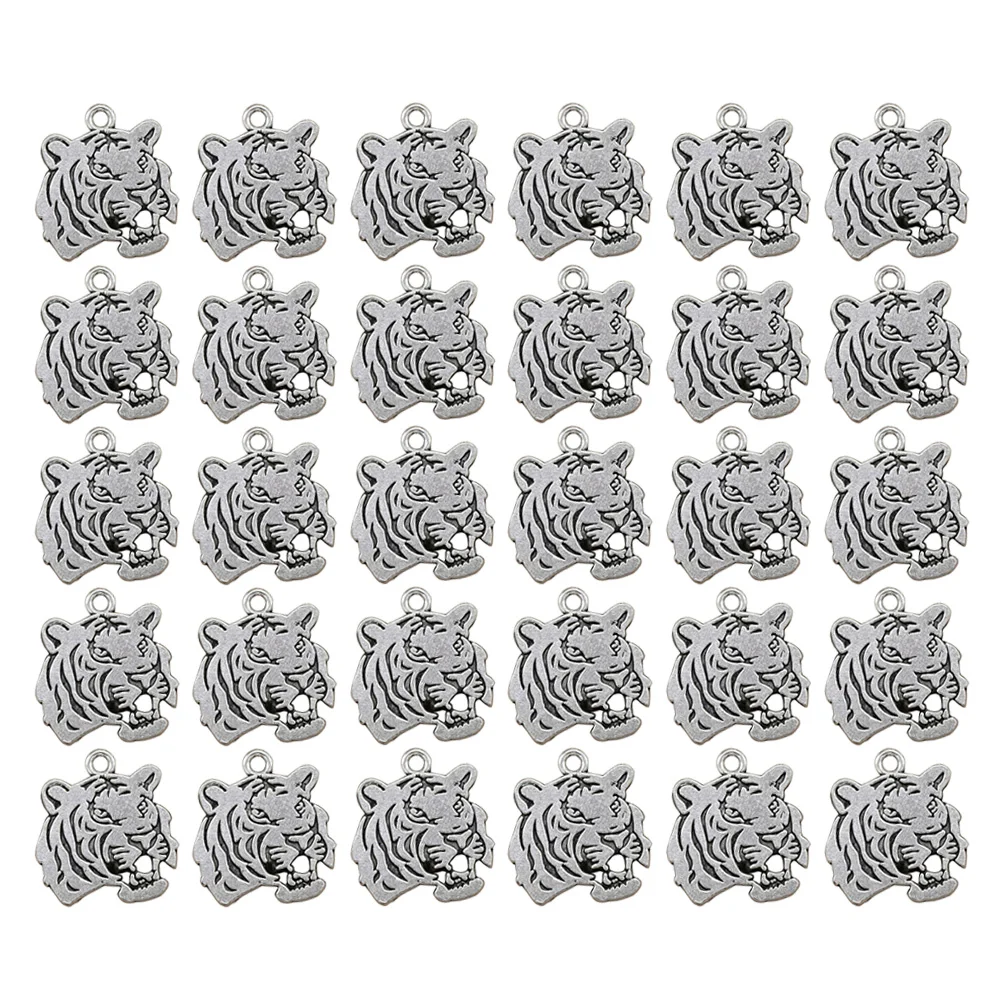 30 Pcs Jewelry Charms for Making Tiger Head Silver Accessory Necklace Bracelet Pendant
30 Pcs Jewelry Charms for Making Tiger Head Silver Accessory Necklace Bracelet Pendant