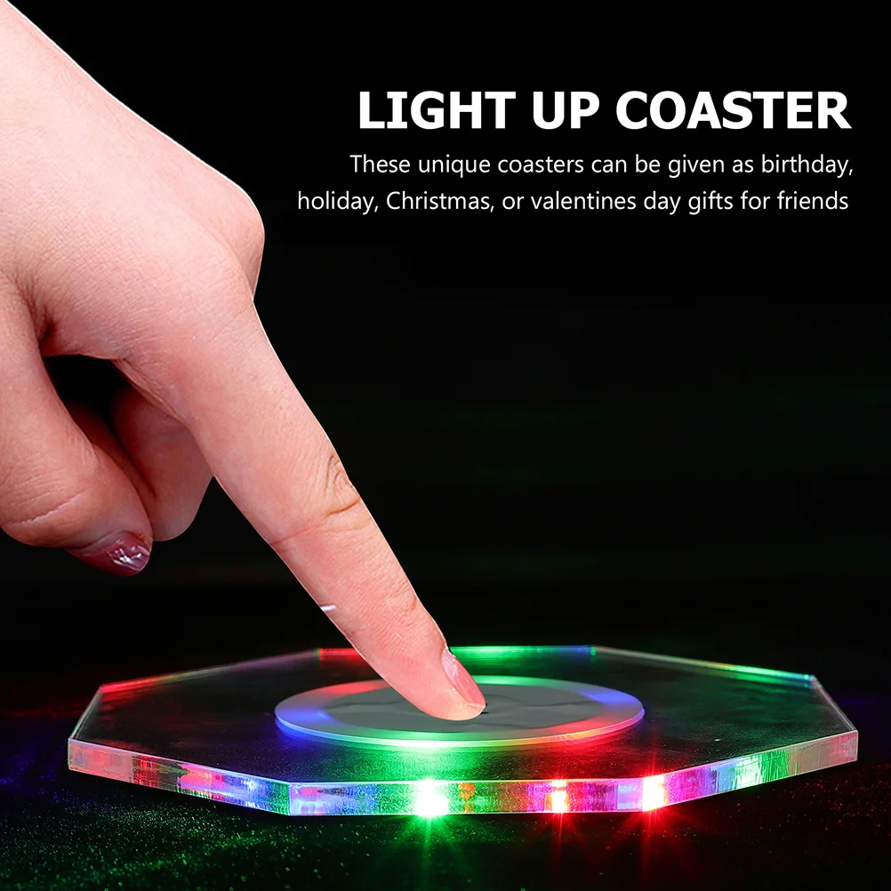 2Pcs LED Cup Holder Colorful Light Acrylic Bar Coasters for Drinks Party Decoration Wine Bottle Coasters
2Pcs LED Cup Holder Colorful Light Acrylic Bar Coasters for Drinks Party Decoration Wine Bottle Coasters