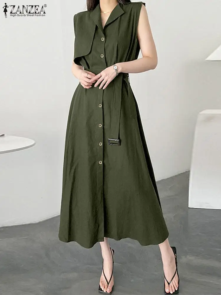 ZANZEA 2023 Summer OL Shirt Dress Women Fashion Lapel Sleeveless Cargo Sundress Casual Work Dresses Solid Loose Holiday Vestidos
ZANZEA 2023 Summer OL Shirt Dress Women Fashion Lapel Sleeveless Cargo Sundress Casual Work Dresses Solid Loose Holiday Vestidos