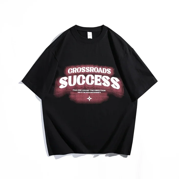Summer high street men's trend: Loose, fashionable and versatile "SUCCESS" letter-printed 100% cotton T-shirt
Summer high street men's trend: Loose, fashionable and versatile "SUCCESS" letter-printed 100% cotton T-shirt