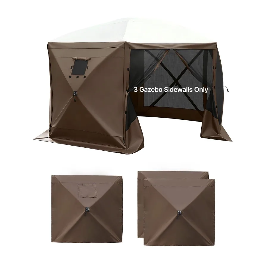 Canopy Sidewalls, 5.67 x 4.85 ft, Tent Panels with Water-Resistant and UV Protection Layer, Single-Sided Window Design, Suitabl
Canopy Sidewalls, 5.67 x 4.85 ft, Tent Panels with Water-Resistant and UV Protection Layer, Single-Sided Window Design, Suitabl