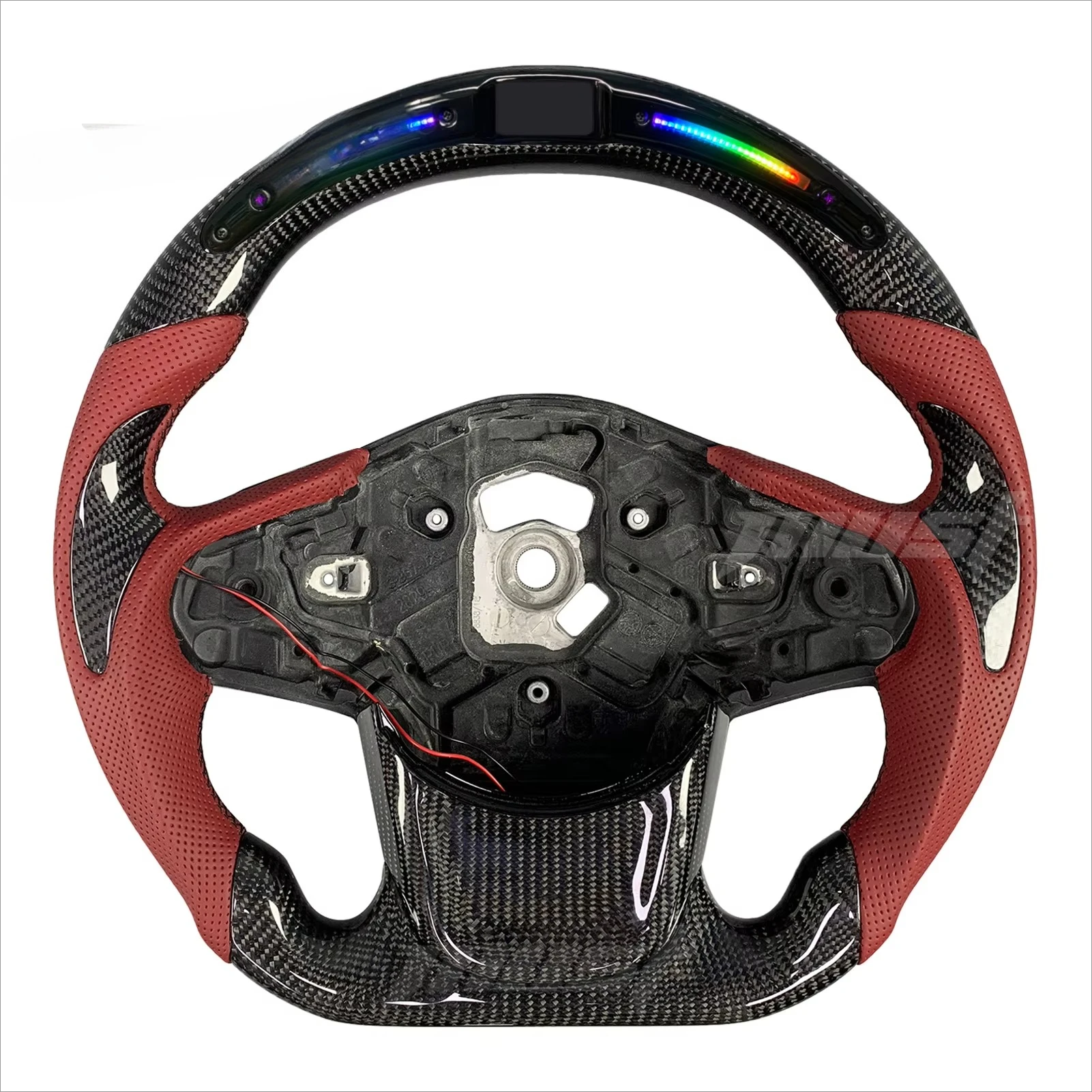 Custom Carbon Fiber LED Steering Wheel For Toyota, Red Perforated Leather J29 A90 A91 A91-MT 2.0 3.0 2018-2026
Custom Carbon Fiber LED Steering Wheel For Toyota, Red Perforated Leather J29 A90 A91 A91-MT 2.0 3.0 2018-2026