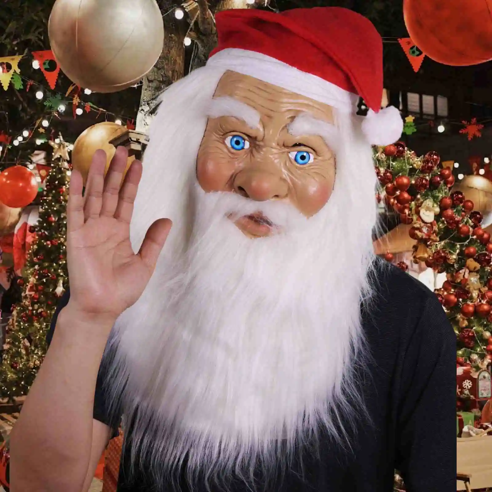 Santa realistic natural latex latex Mask with white beard and hat Realistic full face set suitable for Halloween Christmas cospl
Santa realistic natural latex latex Mask with white beard and hat Realistic full face set suitable for Halloween Christmas cospl