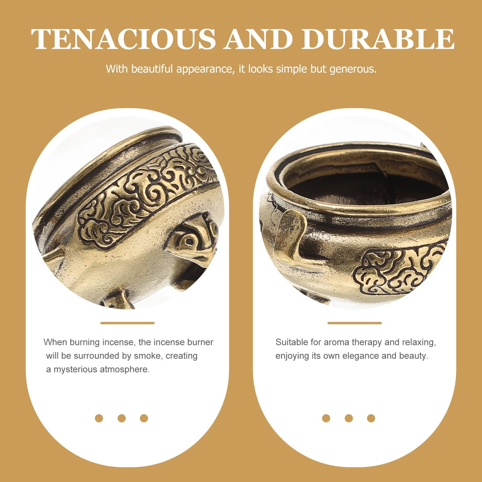 Brass Incense Burner Censer Holder Creative Desktop Ornament Aroma Therapy Elegant Design Relaxing Smoke Incense Burner
Brass Incense Burner Censer Holder Creative Desktop Ornament Aroma Therapy Elegant Design Relaxing Smoke Incense Burner