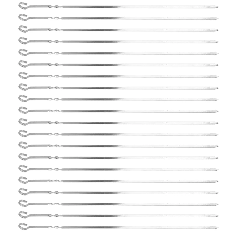 20PCS BBQ Barbecue Skewers-16 Inch Stainless Steel Reusable Grill Tools Needles Kabob Sticks, For Outdoor BBQ Gatherings
20PCS BBQ Barbecue Skewers-16 Inch Stainless Steel Reusable Grill Tools Needles Kabob Sticks, For Outdoor BBQ Gatherings