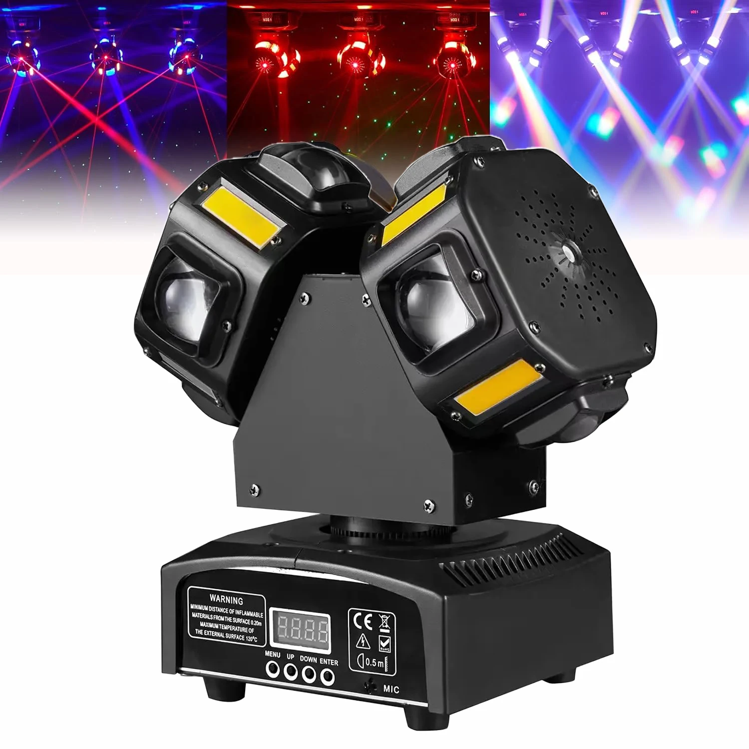Voice Control Disco Lights 2-Arm Rotating Moving Head 8 LED Beam Strobe Laser 3in1 Light for KTV Bar Nightclub Ballroom Dancing
Voice Control Disco Lights 2-Arm Rotating Moving Head 8 LED Beam Strobe Laser 3in1 Light for KTV Bar Nightclub Ballroom Dancing