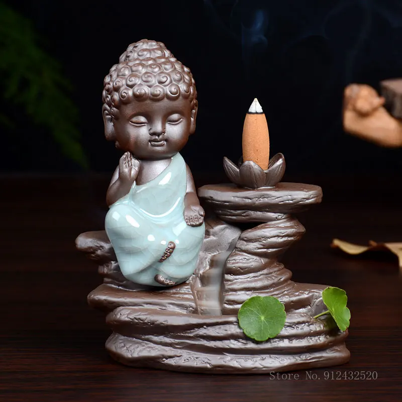 Chinese backflow incense burner ceramic sandalwood purple sand monk incense burner ornaments carving creative incense burner
Chinese backflow incense burner ceramic sandalwood purple sand monk incense burner ornaments carving creative incense burner
