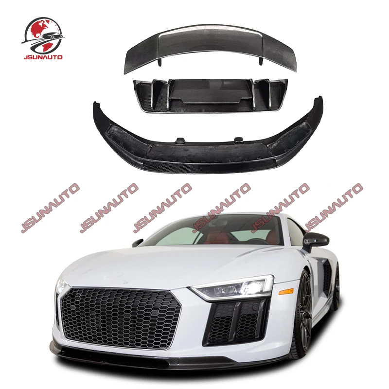 For Audi R8 Carbon Fiber Front Diffuser Rear Lip Bumper Splitter V Style Rear Spoiler Carbon Body Kit For 2016-2022 New R8 Style
For Audi R8 Carbon Fiber Front Diffuser Rear Lip Bumper Splitter V Style Rear Spoiler Carbon Body Kit For 2016-2022 New R8 Style