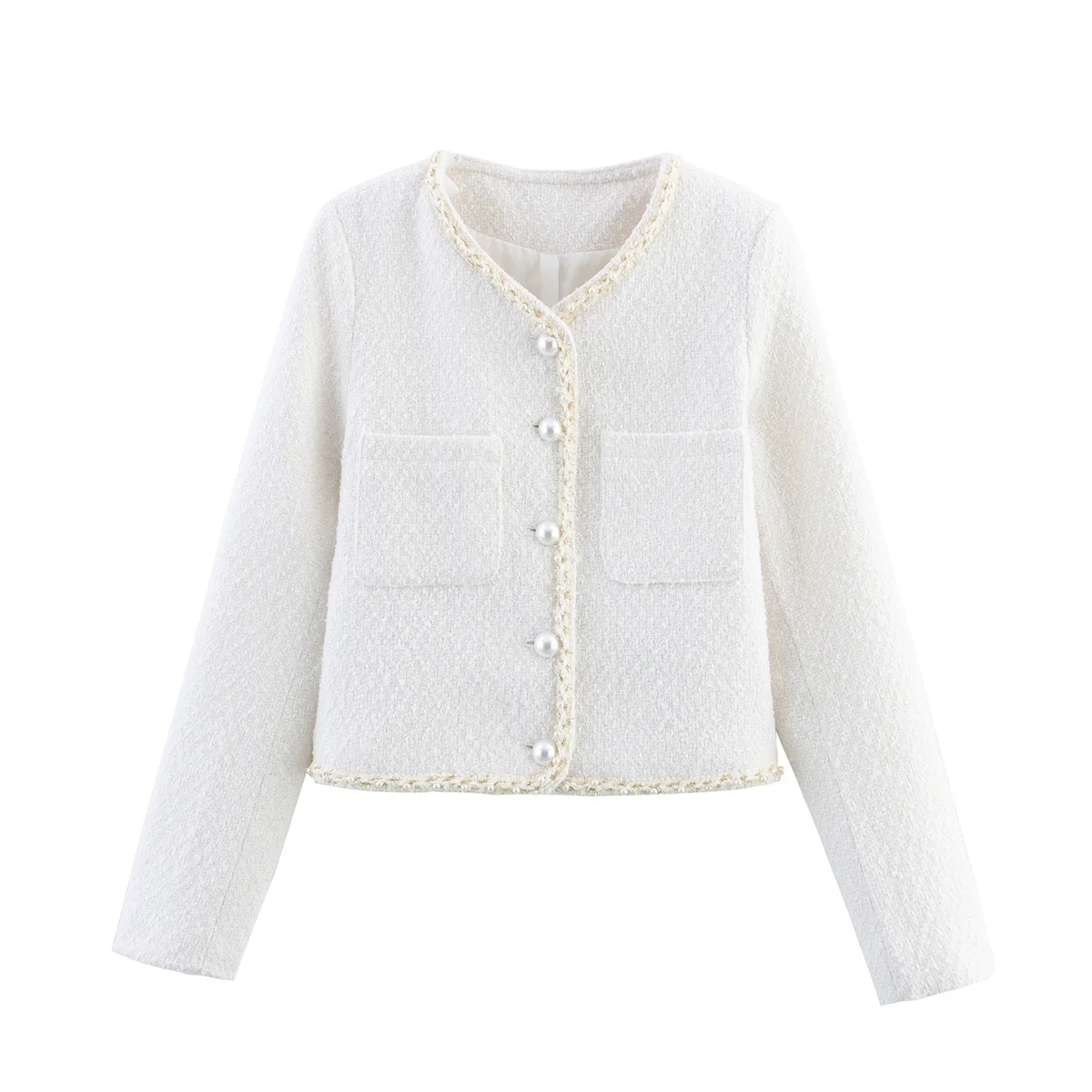UNIZERA 2025 Summer New Casual Versatile Commuting Heavy Beaded White French Style Short Tweed Single-breasted Women's Jacket
UNIZERA 2025 Summer New Casual Versatile Commuting Heavy Beaded White French Style Short Tweed Single-breasted Women's Jacket