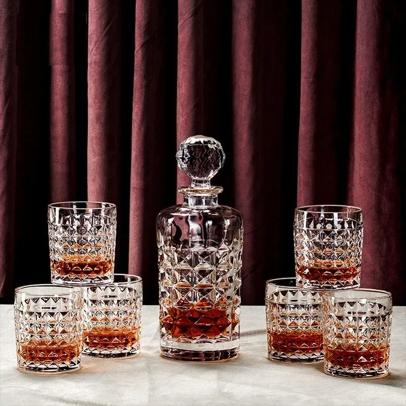 7PCS/SET Crystal Glass Wine Red Bottle + Cups Wine Decanter Whiskey Liqour Pourer Home Bar Vodka Beer Bottle
7PCS/SET Crystal Glass Wine Red Bottle + Cups Wine Decanter Whiskey Liqour Pourer Home Bar Vodka Beer Bottle