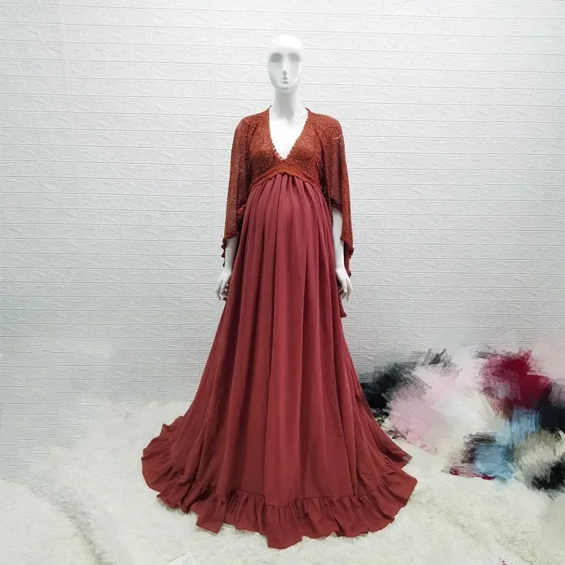 Boho Lace Maternity Photography Props Dresses Maternity Photo Shoot Maxi Gown V Neck Vintage Maternity Dresses for Baby Shower
Boho Lace Maternity Photography Props Dresses Maternity Photo Shoot Maxi Gown V Neck Vintage Maternity Dresses for Baby Shower