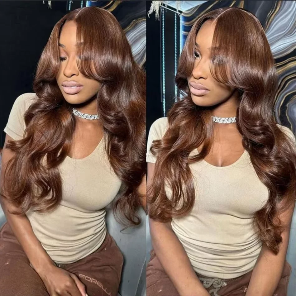 Chocolate Brown #4 Colored Human Hair 13x6 Transparent HD Lace Front Wig 200 Density Body Wave Remy Human Hair 13x4 Lace Pre Plucked Frontal Wig
Chocolate Brown #4 Colored Human Hair 13x6 Transparent HD Lace Front Wig 200 Density Body Wave Remy Human Hair 13x4 Lace Pre Plucked Frontal Wig