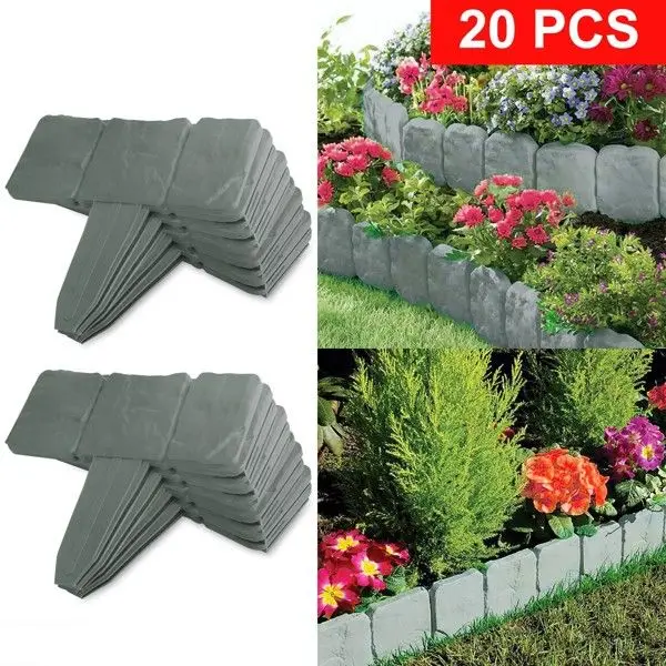 Garden Edging Border,Imitation Stone Effect Garden Lawn Border,No Dig Flexible Lawn Edging and Flower Bed Border (Grey-20)
Garden Edging Border,Imitation Stone Effect Garden Lawn Border,No Dig Flexible Lawn Edging and Flower Bed Border (Grey-20)