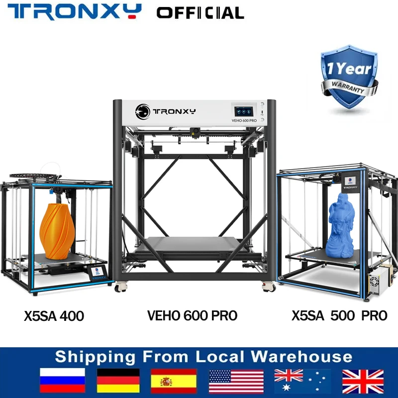 Tronxy VEHO 600 PRO/X5SA 3D-принтер FDM Высокоточные принтеры большого размера Модернизированный комплект 3D-принтера DIY VEHO 600 Gemini XS
Tronxy VEHO 600 PRO/X5SA 3D-принтер FDM Высокоточные принтеры большого размера Модернизированный комплект 3D-принтера DIY VEHO 600 Gemini XS