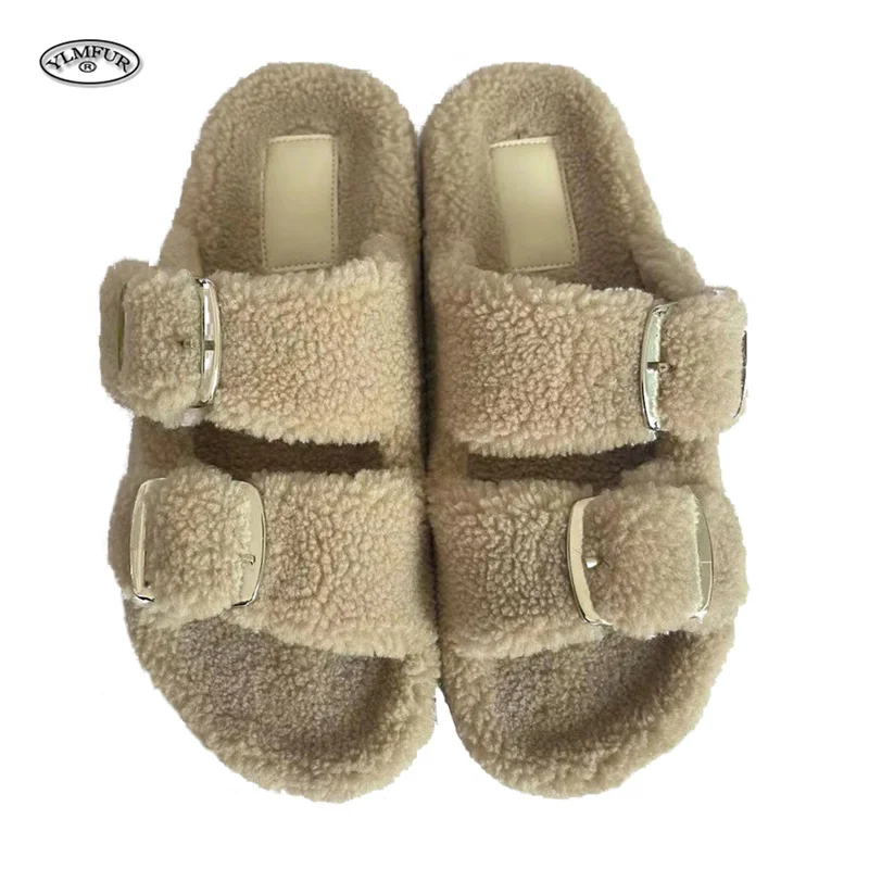 2025 Female Slides Fur Slippers High Quality imitation Wool Granule Rubber Flat Household Outdoor Women's Slider Slippers
2025 Female Slides Fur Slippers High Quality imitation Wool Granule Rubber Flat Household Outdoor Women's Slider Slippers