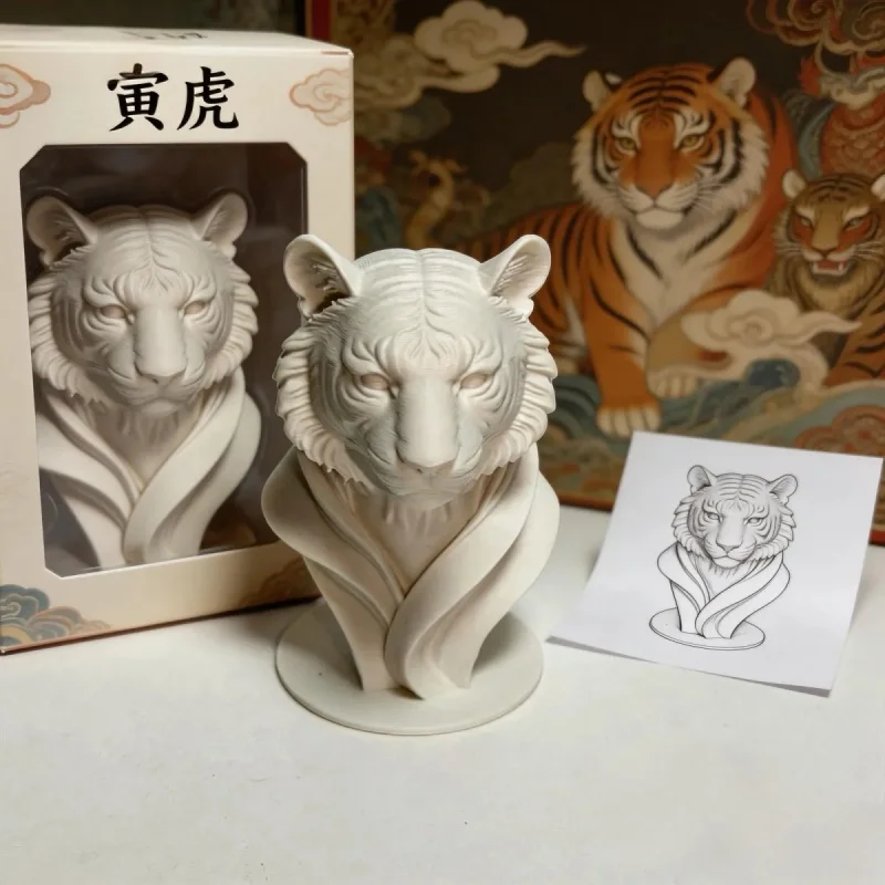 Chinese Zodiac Yin Tiger 3D Print Statue Fortune Attracting Ornament Retro Modern Desktop Wine Cabinet Living Room Decor
Chinese Zodiac Yin Tiger 3D Print Statue Fortune Attracting Ornament Retro Modern Desktop Wine Cabinet Living Room Decor