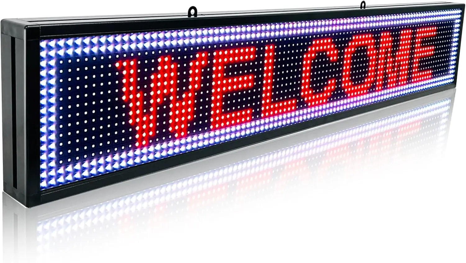 P10 Programmable Scrolling LED Sign 96x16 Outdoor Digital Display WiFi Control High Brightness 39x8 Inches
P10 Programmable Scrolling LED Sign 96x16 Outdoor Digital Display WiFi Control High Brightness 39x8 Inches