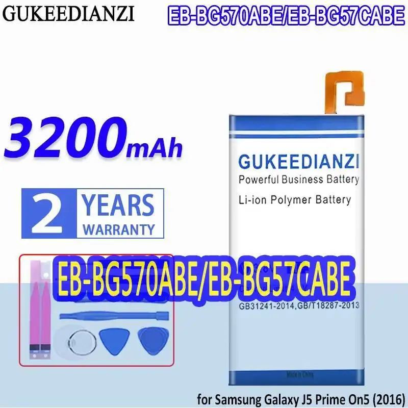 Battery 3200Mah For Samsung Galaxy J5 Prime On5 2016 G570F G570Y M G5700 G5510 G5520 G570M EB-BG570ABE EB-BG57CABE
Battery 3200Mah For Samsung Galaxy J5 Prime On5 2016 G570F G570Y M G5700 G5510 G5520 G570M EB-BG570ABE EB-BG57CABE