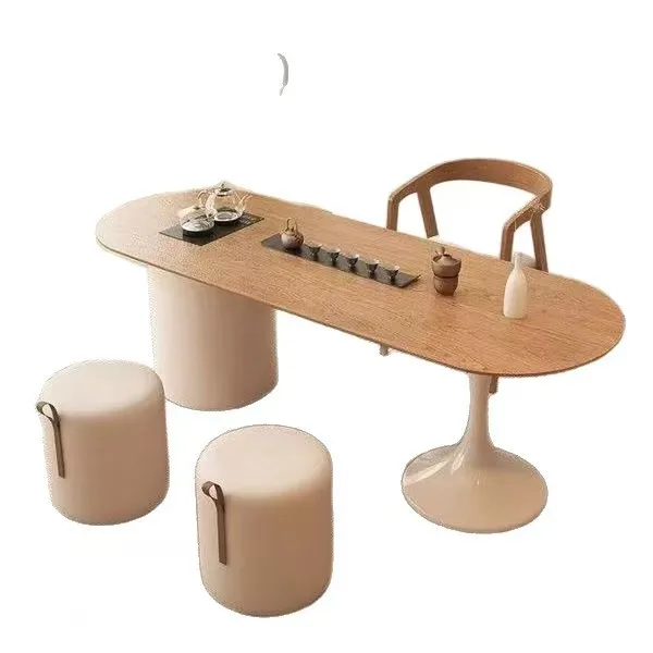 #Cream Style Household Tea Table, Integrated Tea Brewing Balcony, Simple Wooden Table and Chairs, Dining Table
#Cream Style Household Tea Table, Integrated Tea Brewing Balcony, Simple Wooden Table and Chairs, Dining Table