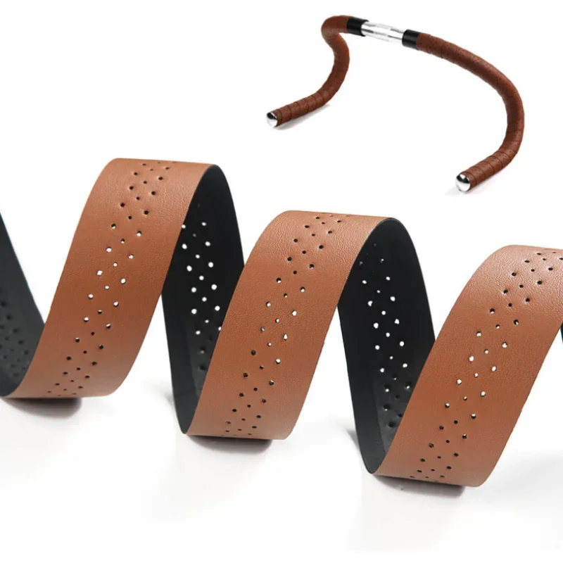 Bicycle Handlebar Tape 2 Roll Road Bike PU Leather Perforated Belt Breathable Soft Fixed Gear Belt Cycling Accessory
Bicycle Handlebar Tape 2 Roll Road Bike PU Leather Perforated Belt Breathable Soft Fixed Gear Belt Cycling Accessory