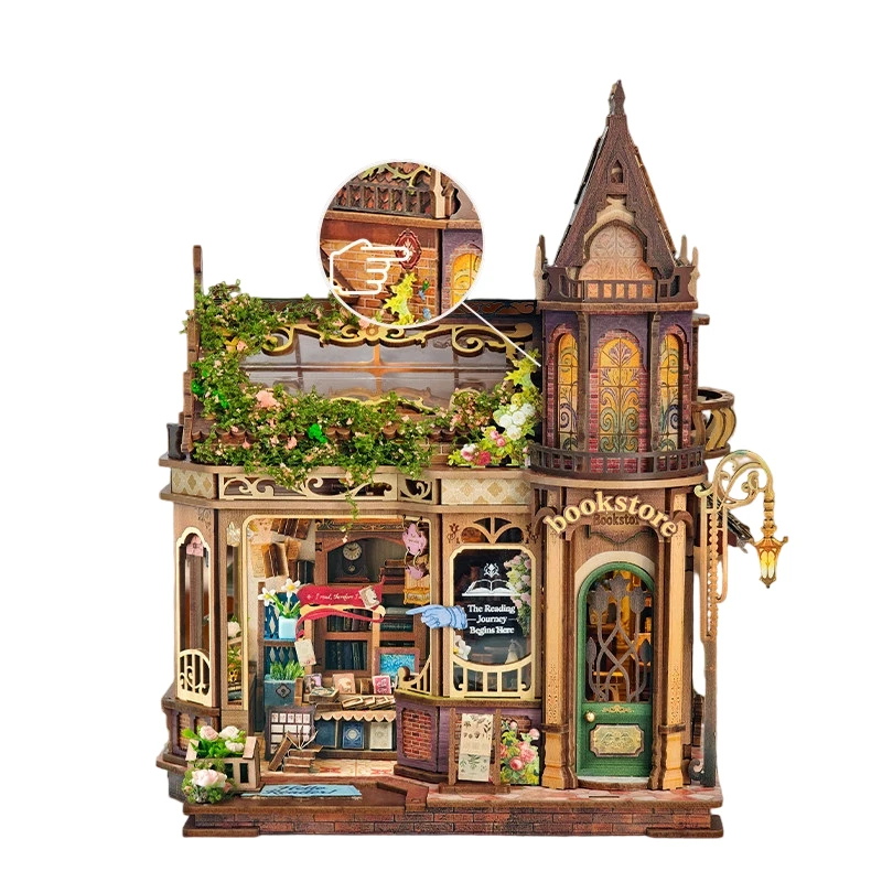 DIY Wooden Flower Shadow Library Cottage Figurines Miniatures Kits Flower Casa for Friends Birthday Gifts Home Decor Crafts
DIY Wooden Flower Shadow Library Cottage Figurines Miniatures Kits Flower Casa for Friends Birthday Gifts Home Decor Crafts