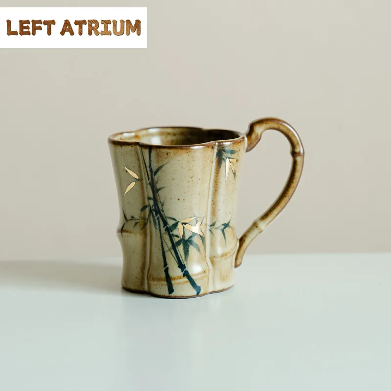 90ML Antique Gold Drawing Ceramic Teacup Hand-painted Bamboo Water Jug Coffee Mug With Handle Personal Master Cup Drinkware Gift
90ML Antique Gold Drawing Ceramic Teacup Hand-painted Bamboo Water Jug Coffee Mug With Handle Personal Master Cup Drinkware Gift
