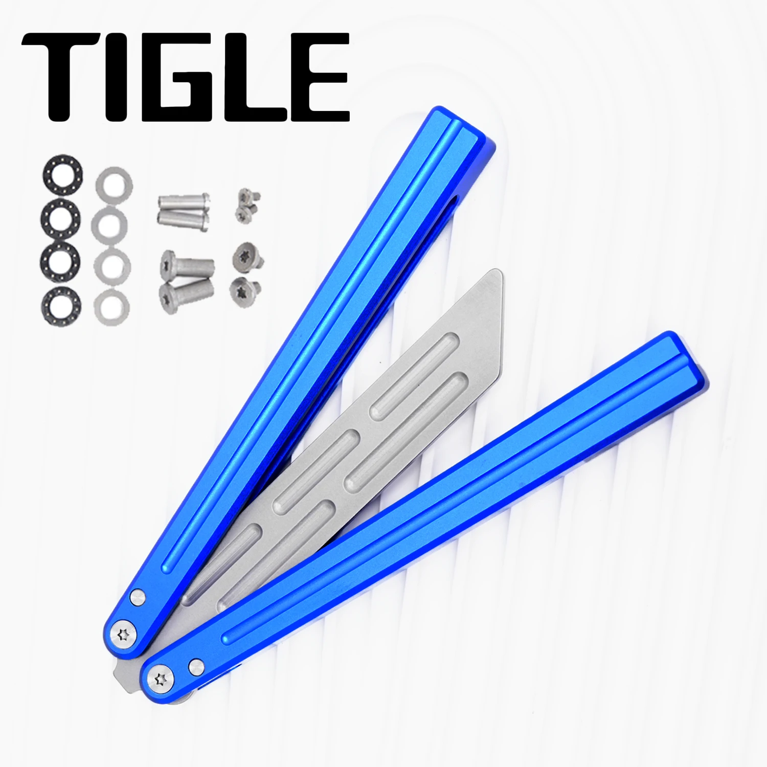 1pc Aluminum Alloy HandleBalisong Steel tool head Outdoor Flipped Tools EDC Safety Novice Practice Trainer Tool blue
1pc Aluminum Alloy HandleBalisong Steel tool head Outdoor Flipped Tools EDC Safety Novice Practice Trainer Tool blue