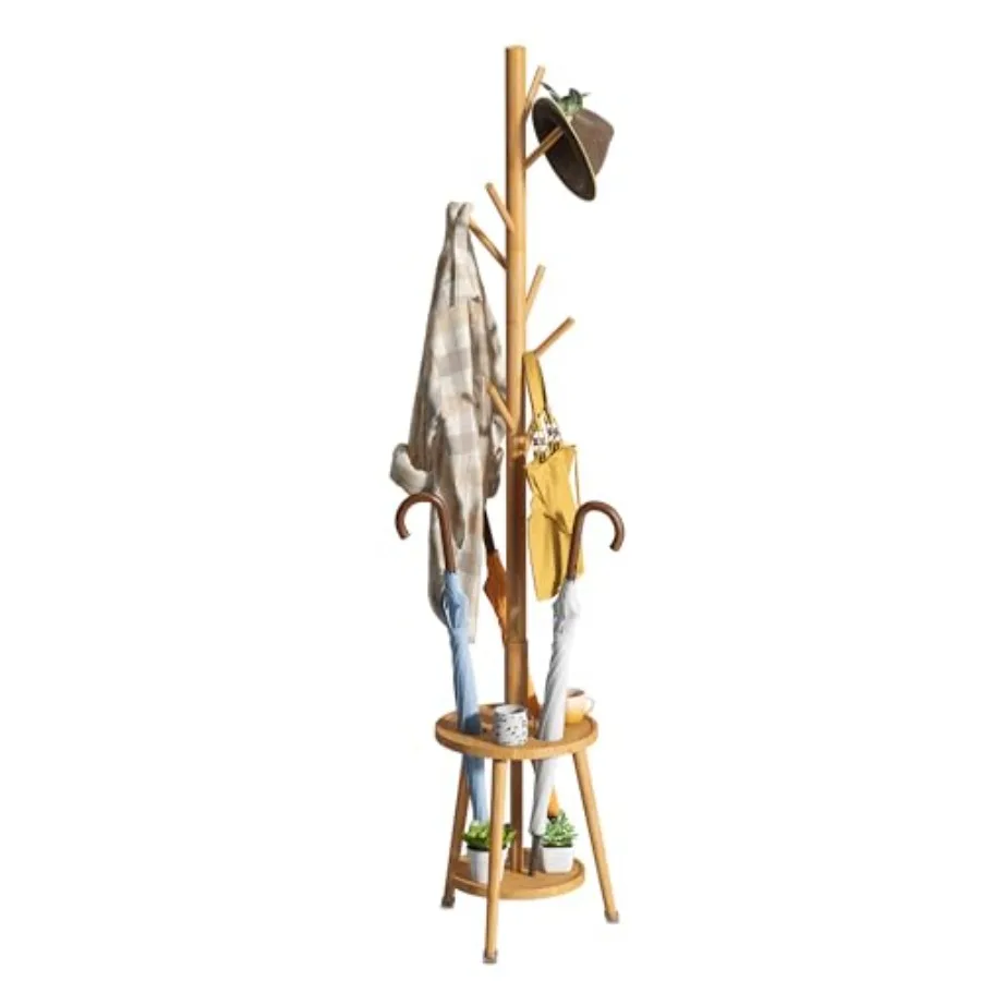 Freestanding Coat Rack with Umbrella Organizer Tray Bamboo Coat Tree Rack with 8 Hook Stand for Clothes Bag Hats Entryway Hange
Freestanding Coat Rack with Umbrella Organizer Tray Bamboo Coat Tree Rack with 8 Hook Stand for Clothes Bag Hats Entryway Hange